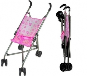 Wózek dla lalek spacerowy skrętne koła Parasolka