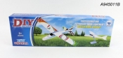 Wystrzeliwany styropianowy szybowiec 34 cm do kolorowania