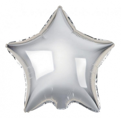 Balon foliowy Gwiazda srebrna