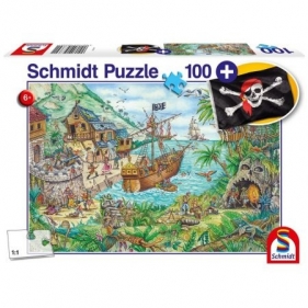 Puzzle 100: Zatoka piratów + flaga