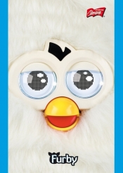 Notatnik A7 Furby w kratkę 50 stron biały - <br />