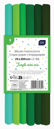 Bibuła marszczona - Jungle mini, 6szt