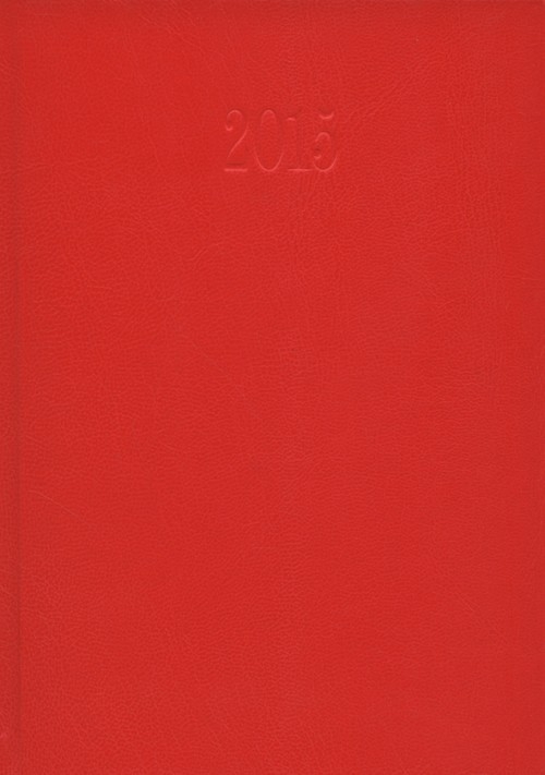Kalendarz 2015 Książkowy Tygodniowy A5 Balacron czerwony
