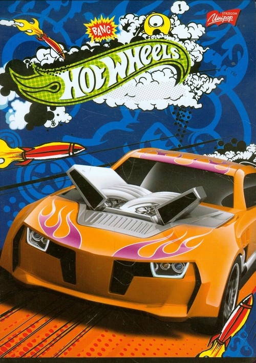 Zeszyt A5 Hot Wheels w kratkę 16 kartek niebieski