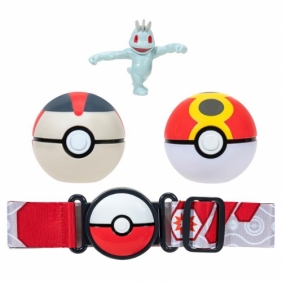 Pokemon Clip n Go Poke Ball Pas Repeat Ball, Timer Ball, and Machop Seria 10, Figurka