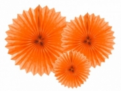 Dekoracja Partydeco Rozety dekoracyjne, pomarańczowy, 20-40cm (RPB2-005)