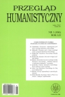 Przegląd humanistyczny NR 1 ROK LII
