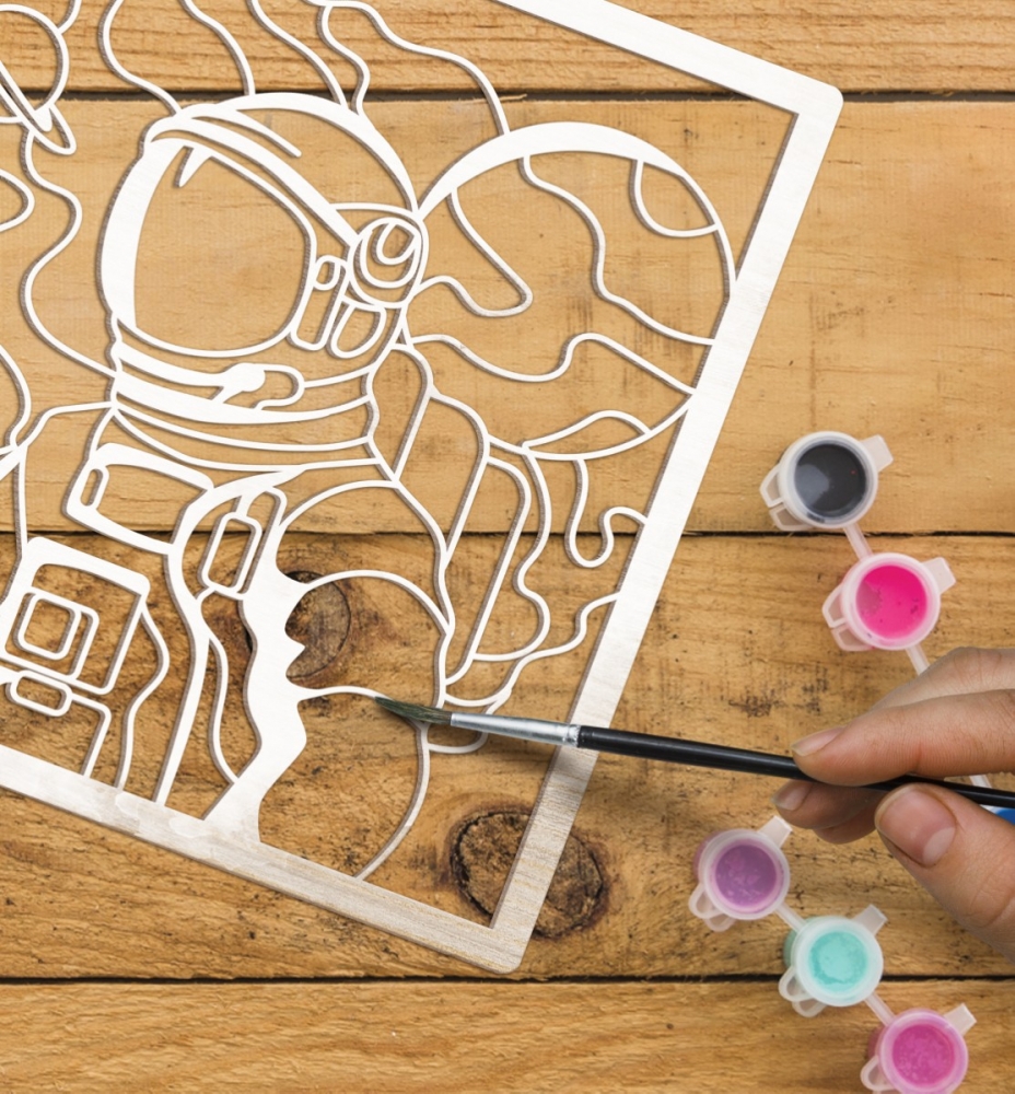 Zestaw do tworzenia obrazów z drewna - kosmos