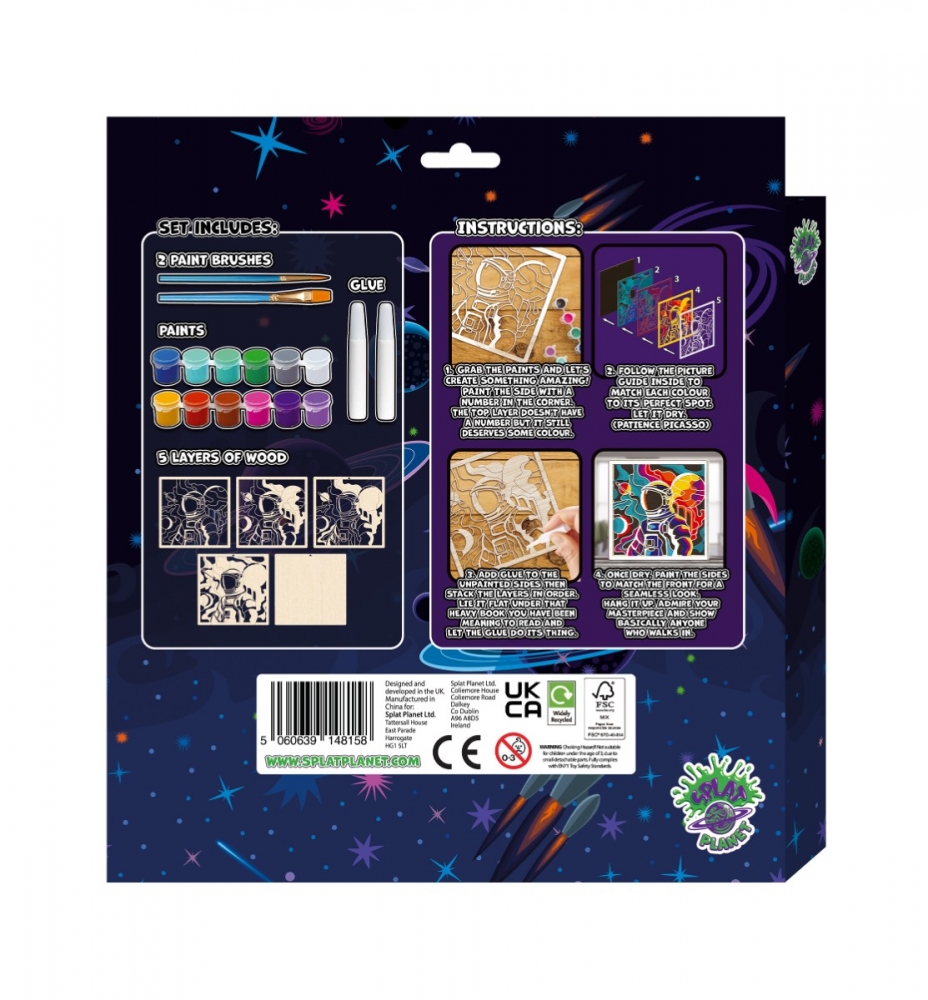 Zestaw do tworzenia obrazów z drewna - kosmos