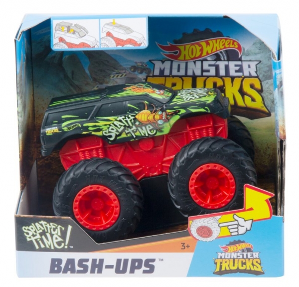 Hot Wheels: Monster Trucks Bush Ups - Pojazd z Kraksą Splatter Time (GCF94/GCF96)