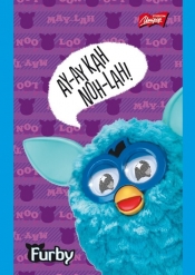 Notatnik A7 Furby w kratkę 50 stron fioletowy