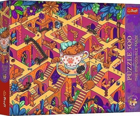 Puzzle 500 Wesołe jamniki TREFL