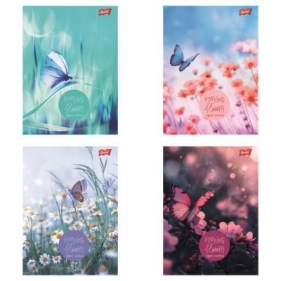 Paczka Zeszyt A5 96k.linia okładka laminowana Butterfly Meadow mix 10 sztuk