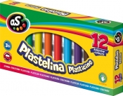 Plastelina AS, 12 kolorów Astra (303219003) (Uszkodzone opakowanie)