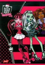 Zeszyt Monster High w linie 16 stron A5 czarna - <br />