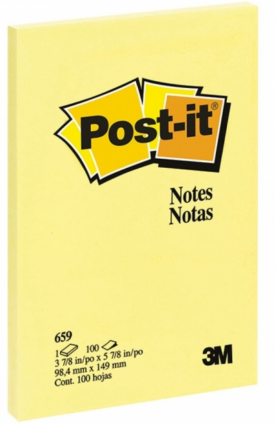 Bloczek samoprzylepny Post-it 102x152mm.100k żółty (659) 3M-FT51001061