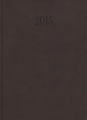 Kalendarz 2015 Książkowy Tygodniowy A4 z obszyciem TUCSON brązowy