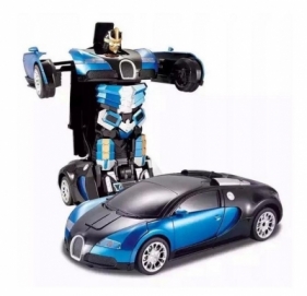 Zdalnie sterowany Auto-Robot 2w1 niebieski