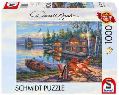 <img src='https://webimage.pl/pics/303/5/d4001504585303.jpg' style='height:440px' /> Puzzle 1000 PQ Jezioro Loon USA Darrel Bush 112718