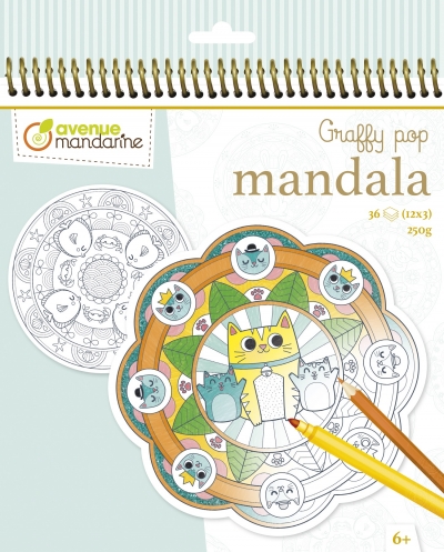 <img src='https://webimage.pl/pics/304/0/d3609510520304.jpg' style='height:440px' /> Kolorowanka Graffy Pop Mandala Zwierzęta