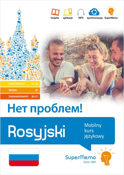 Rosyjski Niet probliem! Mobilny kurs językowy (pakiet: poziom podstawowy A1-A2, średni B1, zaawansow