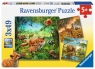 Ravensburger, Puzzle 3x49: Zwierzęta świata (09330)Wiek: 5+