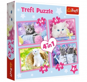 Puzzle 4w1: Kocie zabawy (34330)