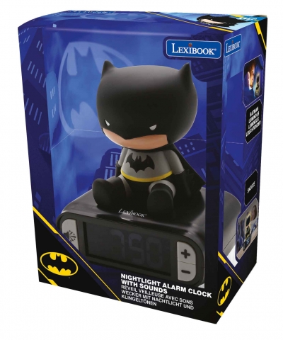 Budzik cyfrowy z lampką nocną Batman i efektami dźwiękowymi RL800BAT