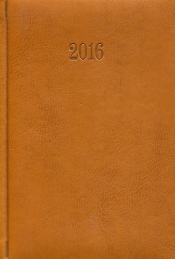 Kalendarz 2016 Książkowy tygodniowy A5 brązowy - <br />