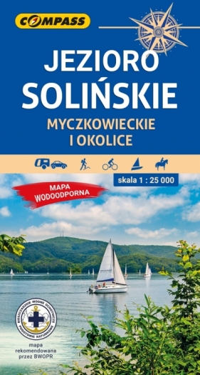 Jezioro Solińskie, Myczkowieckie i okolice. Mapa turystyczna w skali 1:25 000 (wersja wodoodporna) - praca zbiorowa