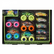 Pojazdy Monster Trucks 1: 64 świecące w ciemności 10-pak (HCB57)