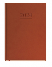 Kalendarz Uniwersalny 2024, tygodniowy A4 - brązowy (T-218V-S2)