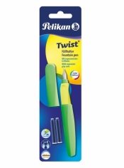 Pióro wieczne Pelikan Twist P457 M Neon Green +2 naboje