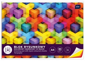 Blok rysunkowy Interdruk A4/10k - kolorowy