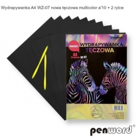 Wydrapywanka tęczowa A4 10 arkuszy WZ-07