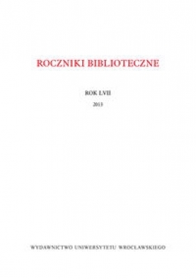 Roczniki Biblioteczne Rok LVII 2013