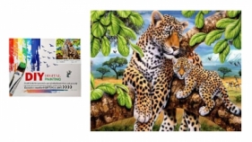 Malowanie po numerach Gepardy na drzewie 30370