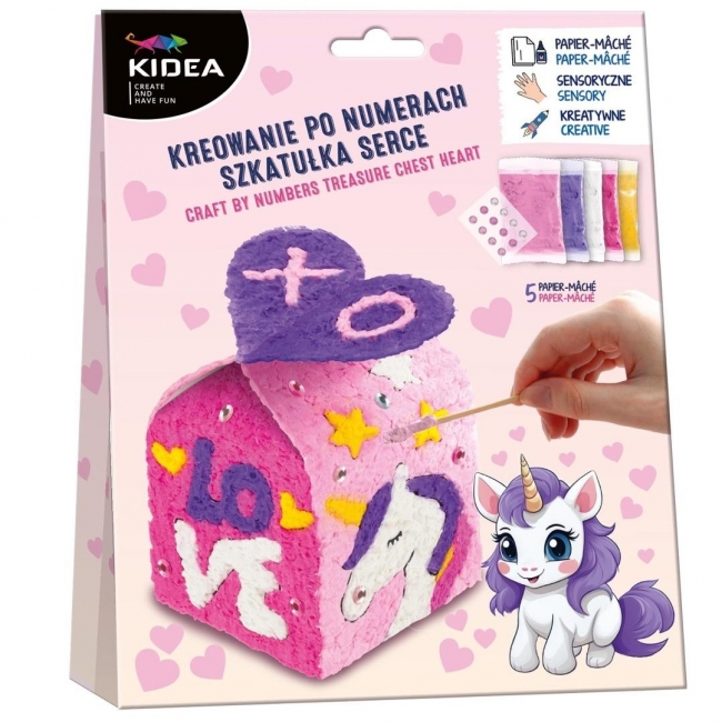 <img src='https://webimage.pl/pics/305/8/d5906601708305.jpg' style='height:440px' /> Kreowanie po numerach szkatułka serce KIDEA