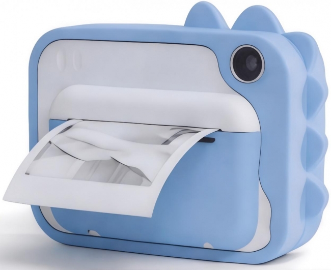 Aparat z drukarką termiczną + karta 32GB, blue