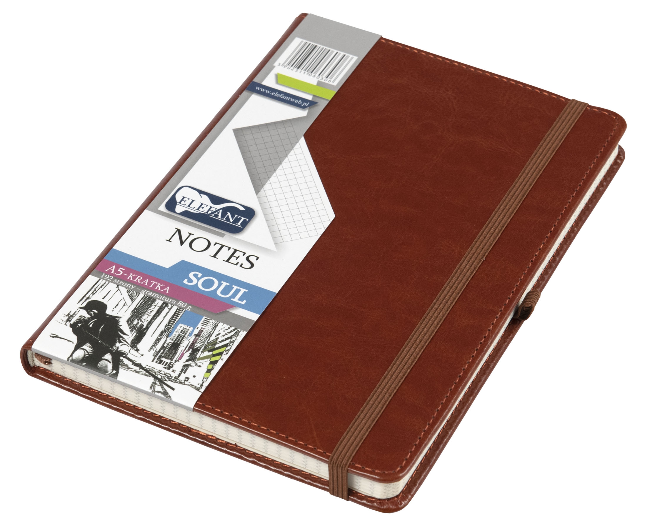 Notes Soul A5/192k. kratka - Brązowy
