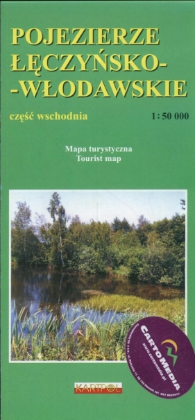 Pojezierze Łęczyńsko-Włodawskie część wschodnia Mapa turystyczna 1:50 000