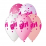 Balon gumowy Godan Its a girl 13cali, 5 sztuk (GS120/942)