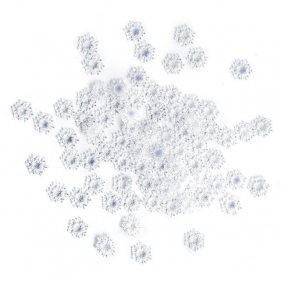 Konfetti śnieżynki opalizujące 9mm błękitne 80szt