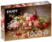 Puzzle 1000 Kosz pełen róż i goździków...