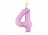  Balon foliowy Cyfra 4 lawendowy 86cm