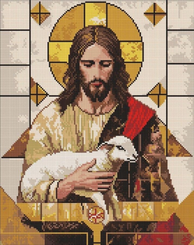 Diamentowa mozaika - Geometria Łaski 40x50cm