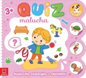 Quiz malucha. Książeczka edukacyjna z naklejkami z pieskiem 3+ - Łanocha Katarzyna