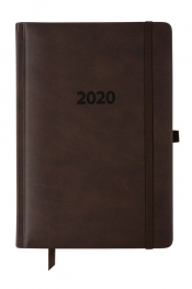 Kalendarz 2020 KK-A5DLR Dzienny A5 Lux Registry brązowy