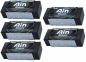 5x Pentel, Gumka ołówkowa ain black - czarna (ZEAH06)