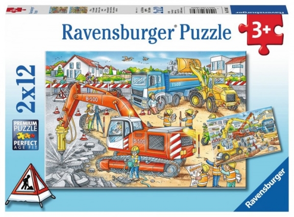 Puzzle 2x12 elementów - Plac budowy (076307)